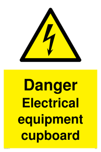WE5842: Danger Electrical equipment cupboard