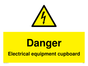 WE5842: Danger Electrical equipment cupboard