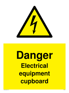 WE5842: Danger Electrical equipment cupboard