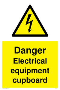 WE5842: Danger Electrical equipment cupboard
