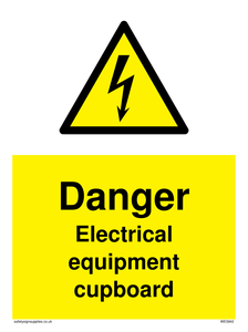 WE5842: Danger Electrical equipment cupboard