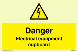 WE5842: Danger Electrical equipment cupboard