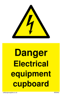 WE5842: Danger Electrical equipment cupboard