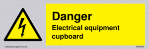 WE5842: Danger Electrical equipment cupboard