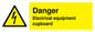WE5842: Danger Electrical equipment cupboard