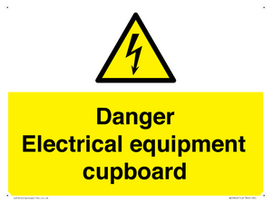 WE5842: Danger Electrical equipment cupboard