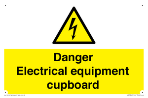 WE5842: Danger Electrical equipment cupboard