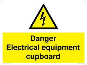 WE5842: Danger Electrical equipment cupboard