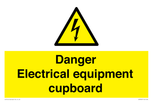 WE5842: Danger Electrical equipment cupboard