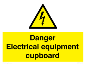 WE5842: Danger Electrical equipment cupboard
