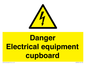 WE5842: Danger Electrical equipment cupboard