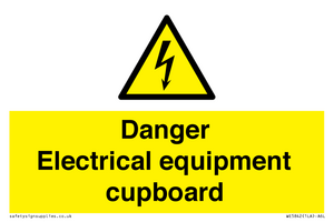 WE5842: Danger Electrical equipment cupboard