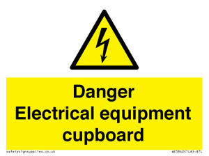 WE5842: Danger Electrical equipment cupboard