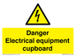 WE5842: Danger Electrical equipment cupboard