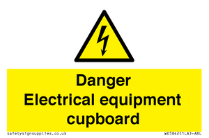 WE5842: Danger Electrical equipment cupboard
