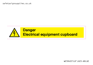 WE5842: Danger Electrical equipment cupboard