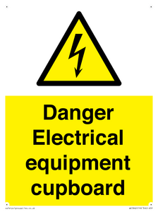 WE5842: Danger Electrical equipment cupboard