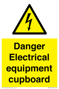 WE5842: Danger Electrical equipment cupboard