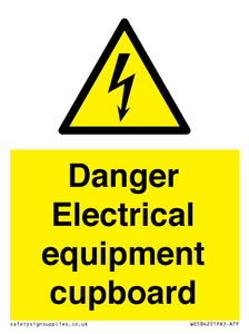 WE5842: Danger Electrical equipment cupboard