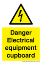 WE5842: Danger Electrical equipment cupboard