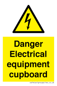 WE5842: Danger Electrical equipment cupboard