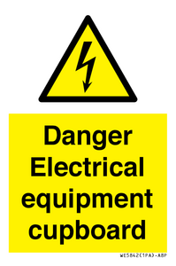 WE5842: Danger Electrical equipment cupboard