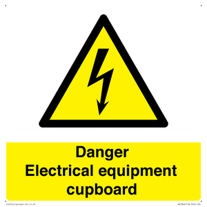 WE5842: Danger Electrical equipment cupboard