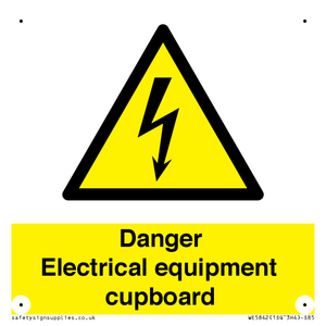 WE5842: Danger Electrical equipment cupboard