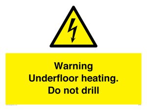 WE7034: Warning Underfloor heating. Do not drill