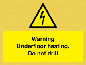 WE7034: Warning Underfloor heating. Do not drill
