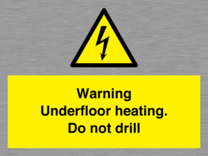 WE7034: Warning Underfloor heating. Do not drill