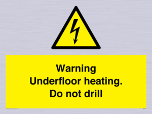 WE7034: Warning Underfloor heating. Do not drill