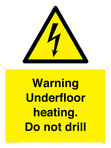 WE7034: Warning Underfloor heating. Do not drill