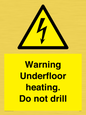 WE7034: Warning Underfloor heating. Do not drill