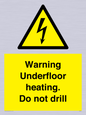WE7034: Warning Underfloor heating. Do not drill