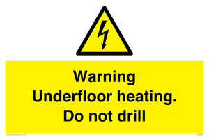 WE7034: Warning Underfloor heating. Do not drill