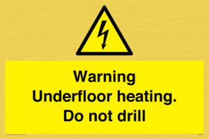 WE7034: Warning Underfloor heating. Do not drill