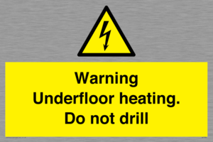 WE7034: Warning Underfloor heating. Do not drill