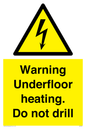 WE7034: Warning Underfloor heating. Do not drill