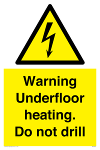 WE7034: Warning Underfloor heating. Do not drill