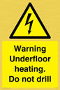 WE7034: Warning Underfloor heating. Do not drill