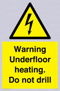 WE7034: Warning Underfloor heating. Do not drill