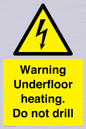 WE7034: Warning Underfloor heating. Do not drill
