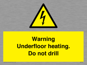WE7034: Warning Underfloor heating. Do not drill