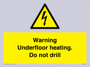 WE7034: Warning Underfloor heating. Do not drill