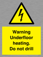 WE7034: Warning Underfloor heating. Do not drill
