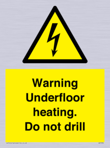 WE7034: Warning Underfloor heating. Do not drill