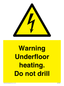 WE7034: Warning Underfloor heating. Do not drill