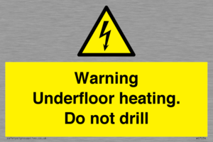 WE7034: Warning Underfloor heating. Do not drill