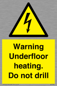 WE7034: Warning Underfloor heating. Do not drill